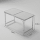 thumbnail image 2 of Mesa Plegable Portátil Tipo Maleta 120x60cm - Blanco, 2 of 5