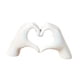 thumbnail image 3 of Estatua De Gesto De Mano, Artesanía, Escultura De Mano De Corazón Para Repisa, Escritorio, Dormitorio, Blanco, 3 of 5