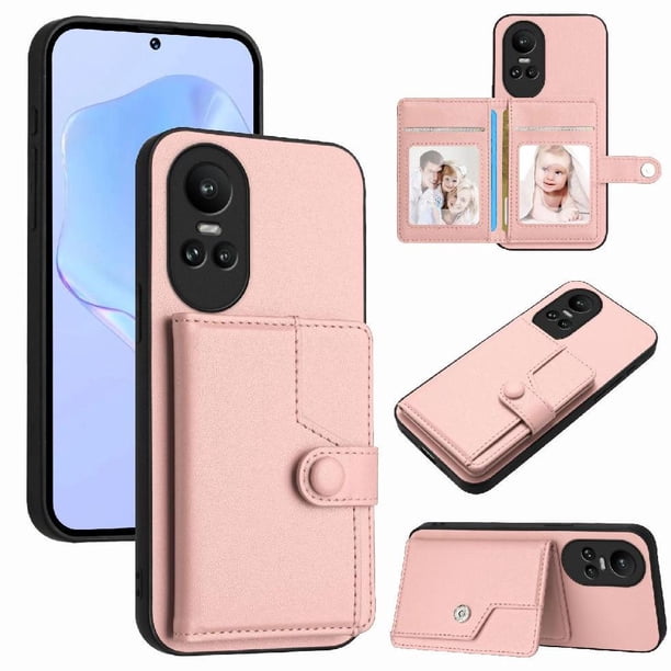 FOXDOCK Funda para OPPO Reno 10 pro con Bloqueo RFID - Diseño Elegante con Cierre de Botón