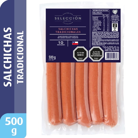Salchicha Tradicional 10 Un, 500 g