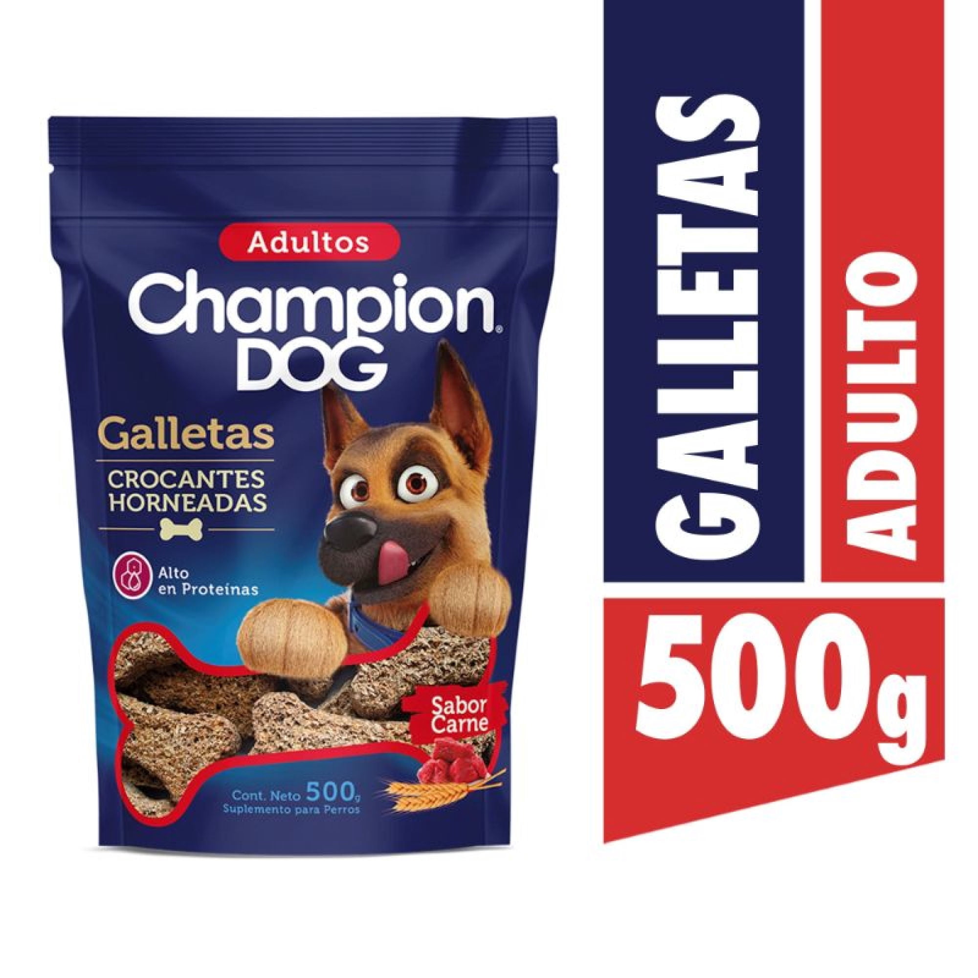 Galletas Perro Adulto Sabor Carne Bolsa 500 g Champion Dog