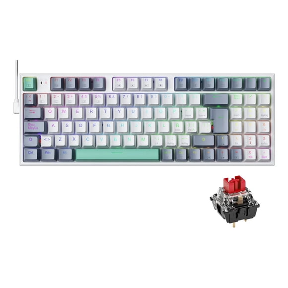 Teclado Mecánico Machenike K500-B94 con Hot-Swap, RGB y Cable USB-C Español