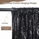 thumbnail image 4 of Cortinas SoarDream con fondo de lentejuelas, 6 piezas, 60 x 240 cm, color negro, 4 of 6