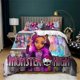 thumbnail image 1 of Teen Monster High Duvet Cover Set 3 Pieces Cartoon Bedding Set Full Size Lightweight Comforter Cover for Girls, 1 of 3
