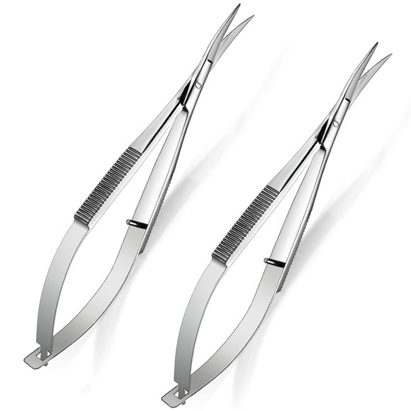 Tijeras Shynai 12 cm Curvas 2 unidades Plata