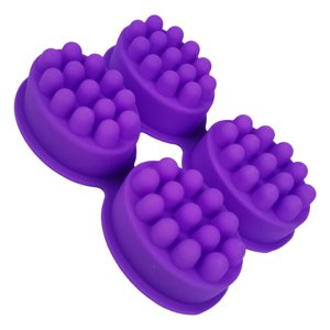 Bothyi - Molde De Jabón De Masaje De Silicona Elipse 4 Cavidades 3D Fabricación De Jabones Antiadherentes