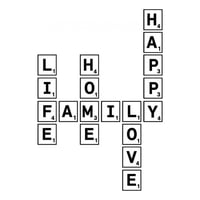 Rienda Libre Graphics - Decomural Love Life Family Scrabble Tile Ws-34254