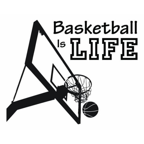 Rienda Libre Graphics - Decomural Basketball Is Life Sports Ws-42904