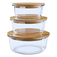 Genérico - Juego 3 Bowl Recipiente Tapa Almacenamiento Organizador Jhn