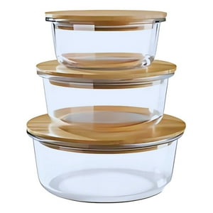 Genérico - Juego 3 Bowl Recipiente Tapa Almacenamiento Organizador Jhn