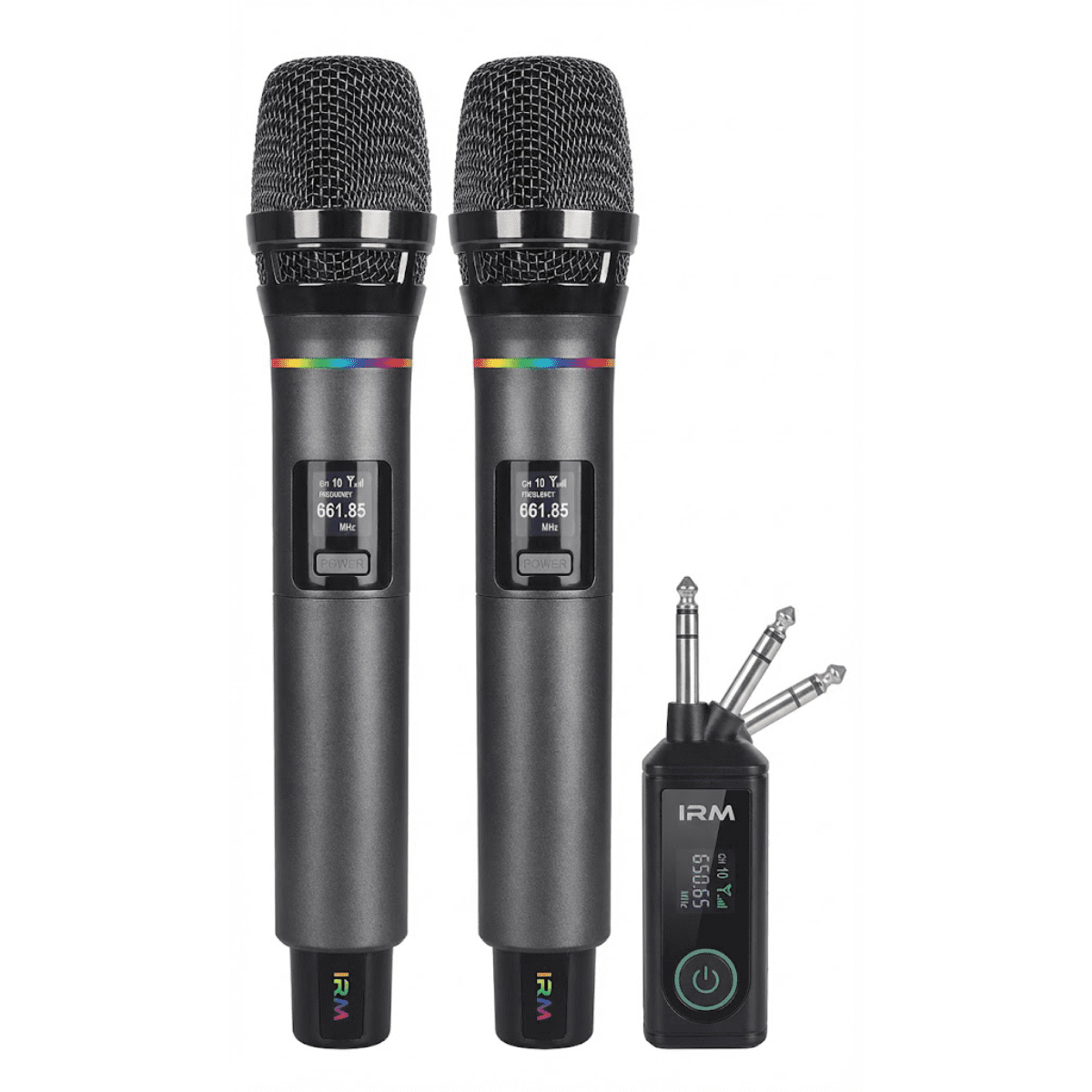 Irm - Pack 2 Micrófonos Inalámbricos Profesional Conexión Auxiliar