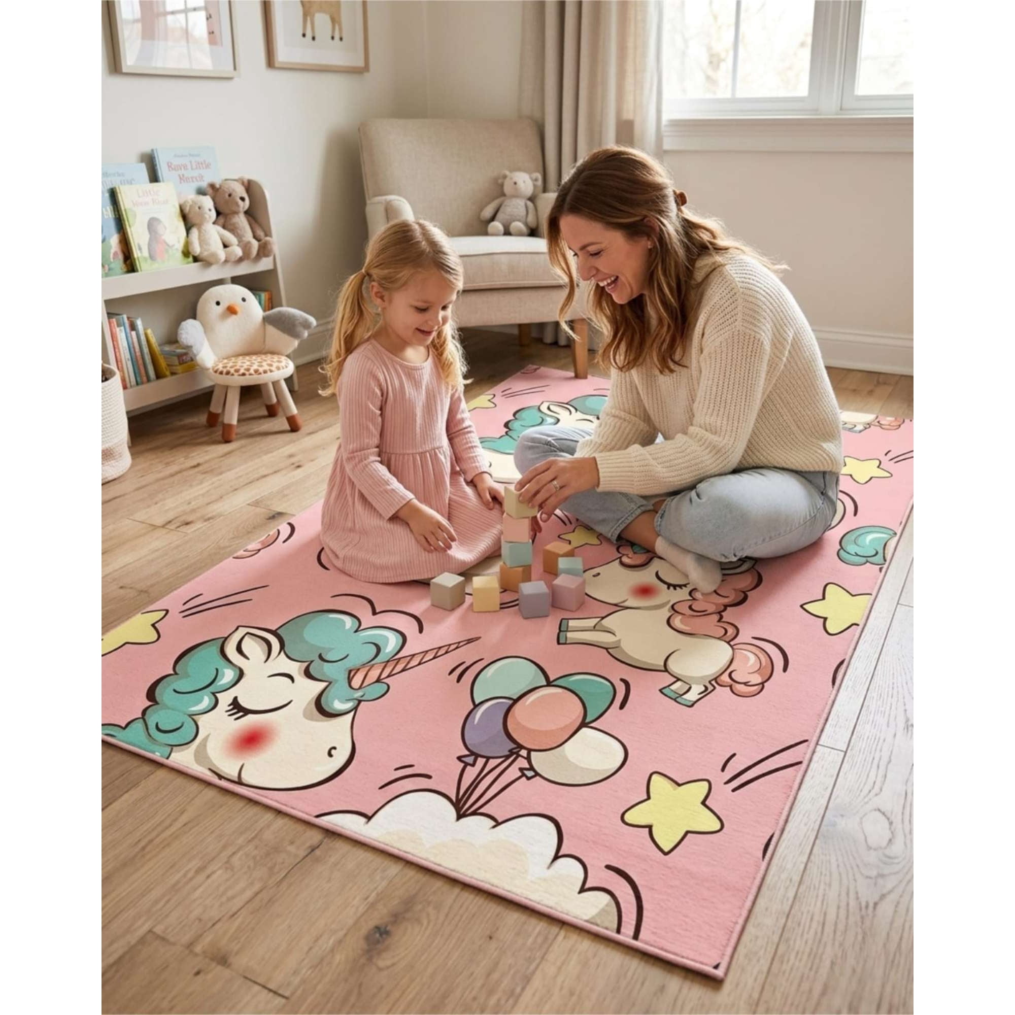 Mylhogar - Alfombra Area De Juegos Para Niños De 120x180cm