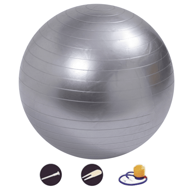Pelota de ejercicio, pelota de equilibrio con bomba para yoga, pilates, estiramientos, fitness, gimnasio en casa, entrenamiento.