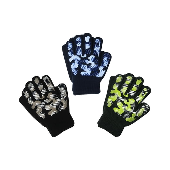 Guantes Evridwear para niños, cálidos y elásticos, para invierno, 3 pares