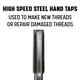 thumbnail image 2 of Tap Drill America DWTP18x1.5 m18 x 1.5 acero de alta velocidad, 2 of 8