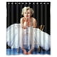 thumbnail image 1 of Cortina de ducha con ganchos para baño, diseño de Marilyn Monroe con vestido blanco, famosa actriz estadounidense, tamaño 60 x 72 pulgadas, 1 of 3