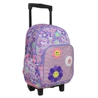 Mochila Ruedas Infantil Chips Emoticones Rosado Head