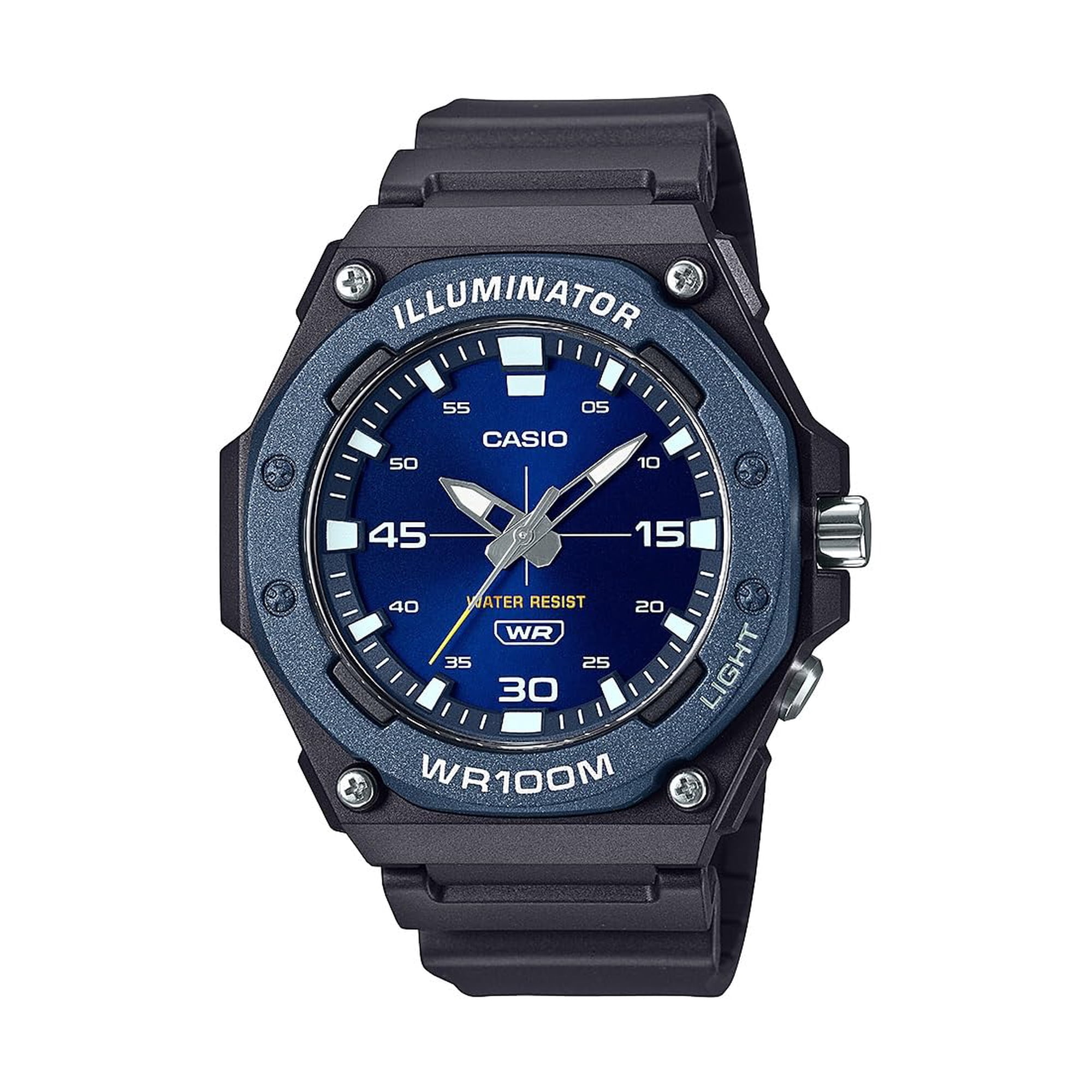 Reloj Digital Casio Mw-620h Para Hombre Azul Y Negro Resistente Al Agua 100m