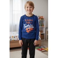 Kowhai - Pijama Niño Estampado Football Azul 10