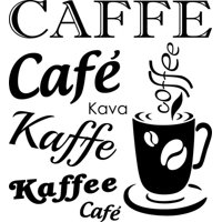 Rienda Libre Graphics - Decomural Coffee Languages Cafe Ws-51074