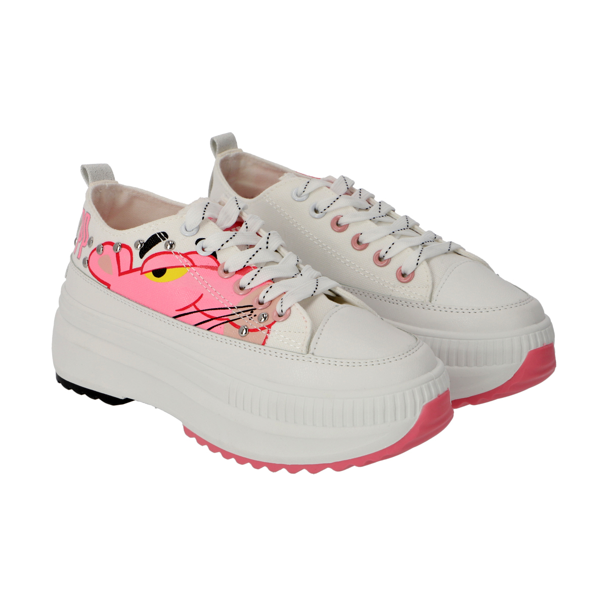 Zapatilla Niña Pink Panther Lona Con Plataforma
