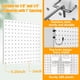 thumbnail image 3 of Kit organizador de pared Peg Board FZK de metal perforado, 74 unidades, blanco, 3 of 7