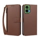 thumbnail image 1 of Funda Tipo Billetera para Motorola Moto G35 5G con Soporte y Bolsillo con Cierre Marrón, 1 of 1