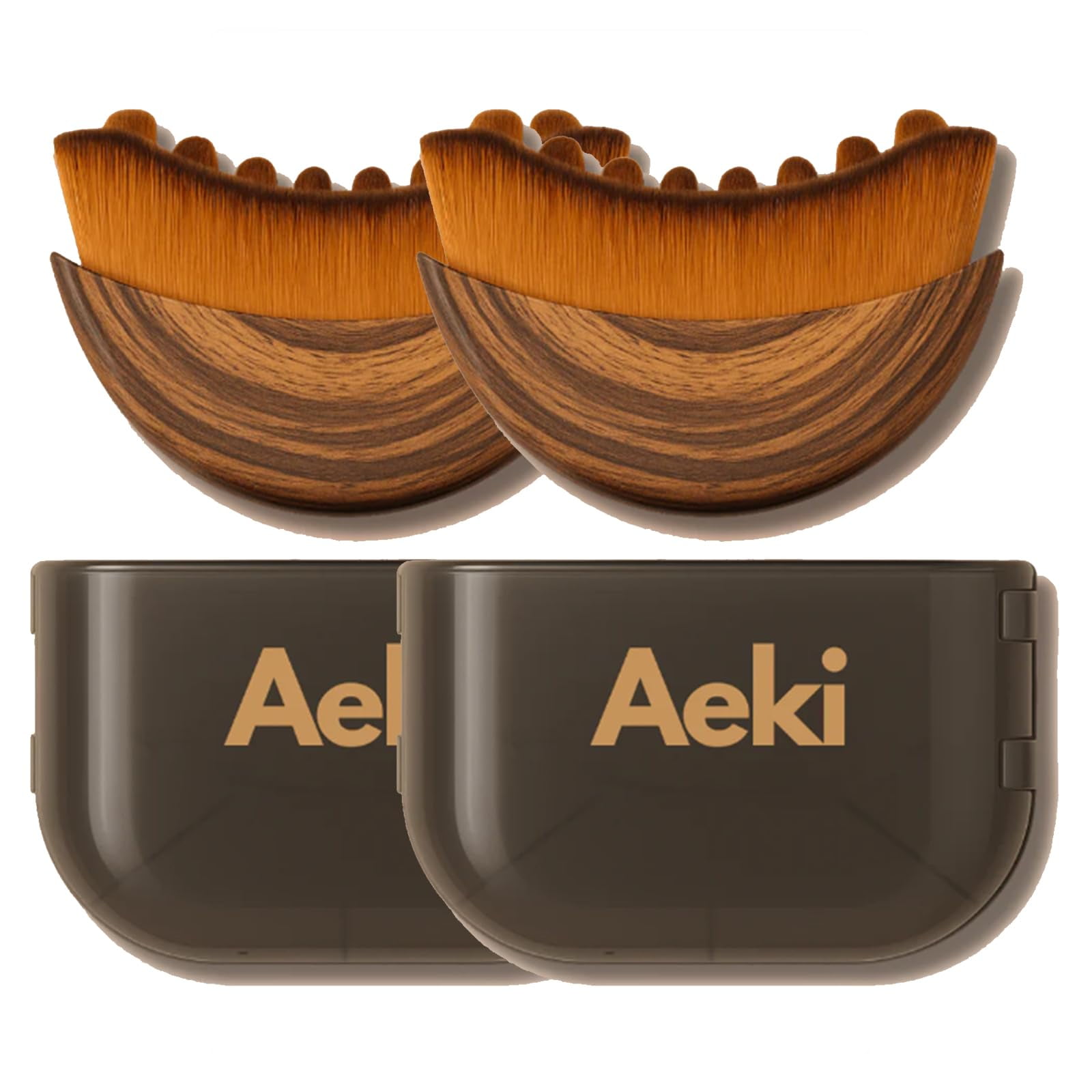 Cepillo Facial Para Contorno Linfático Aeki Brush, Reafirmante Y Reafirmante, 2 Unidades