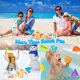 thumbnail image 5 of Kit de construcción de castillos de arena Hugcaty de Beach Toys con bolsa de malla, 9 unidades, 5 of 6