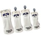 thumbnail image 2 of 4x Golf Wood Head Covers Club Headcover Con Etiqueta De Número Intercambiable Gris, 2 of 5