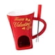 thumbnail image 1 of Taza Para Fondue De Chocolate Con Tenedor, Taza Personal Para Derretir Queso Para Fiestas Y Acampadas, Color Rojo, 1 of 5