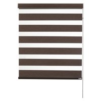 Bertex - Cortina Roller Duo Blackout Café, Alto Ajustable Máximo De 170 Cm X Ancho A Elección Para Sala, Living, Oficina O Escritorio (170 Cm De Ancho X 170 Cm De Alto)