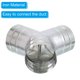 thumbnail image 3 of Uxcell Conector en Y de 3 Vías para Conducto de 3 Pulgadas, Adaptador de Tubería de Escape de Manguera de Conducto de Ventilación de Aire, 5 Pulgadas, 3 of 5