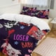 thumbnail image 1 of Juego de cama individual de 3 piezas de Hazbin Hotel - Incluye edredón y fundas de almohada individuales - Microfibra resistente a la decoloración - Hazbin Hotel Lc, 1 of 3
