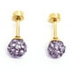 thumbnail image 1 of Aros Seguridad Punto Luz Bola Fuego Chapado Oro lila, 1 of 3
