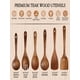 thumbnail image 3 of Juego de utensilios Soomgyeol Seom de madera de teca natural, 6 piezas, 3 of 8