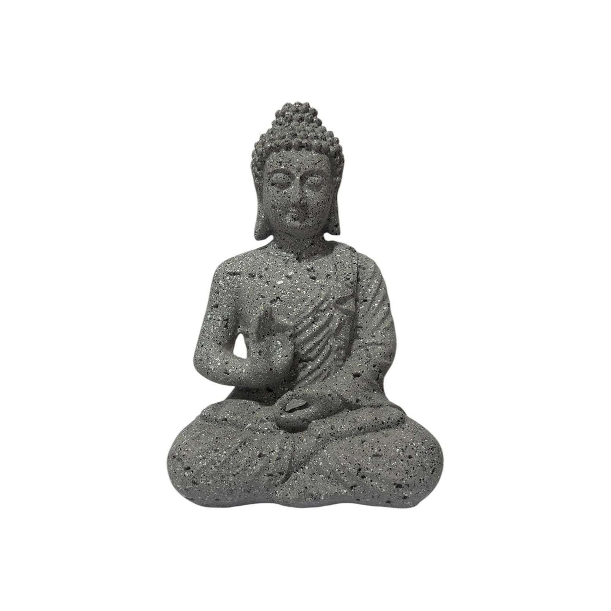 Oem - Buda Meditación Buda Meditando Figura Decorativa Gris