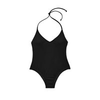 Samia - Traje De Baño Escotado Con Pinza Negro S