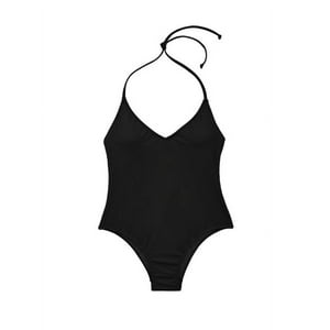 Samia - Traje De Baño Escotado Con Pinza Negro S