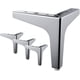 thumbnail image 1 of Patas para muebles de 17,5 cm (7"), 4 patas triangulares de metal modernas con forma de diamante, ideales para armarios, sofás, sillones y otomanas., 1 of 5