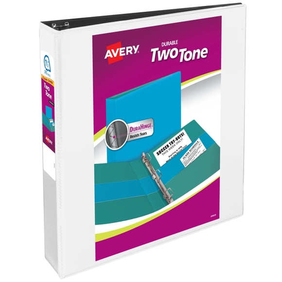 Binder Avery Durable View en dos tonos, 3 anillos inclinados de 1.5 pulgadas