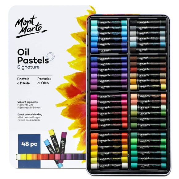 Set de pasteles al óleo Mont Marte Signature de 48 piezas con estuche de almacenamiento