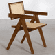 thumbnail image 3 of Silla de Comedor Chandigarh Madera y Ratán Natural Marrón, 3 of 8