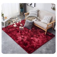 Genérico - Alfombra Peluda Jaspeado 1.8 X 2 - Burdeo