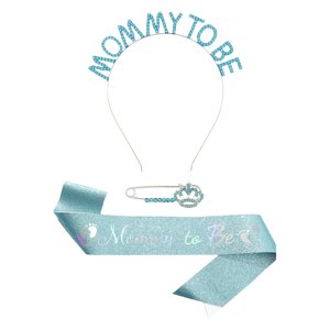 Bothyi - Mommy To Be Sash Set Decoración De Fiesta Para Baby Shower Niño Niña Revelación De Género Azul
