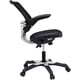 thumbnail image 4 of Silla de oficina Modway Edge con respaldo de malla blanca y asiento de vinilo negro, 4 of 9