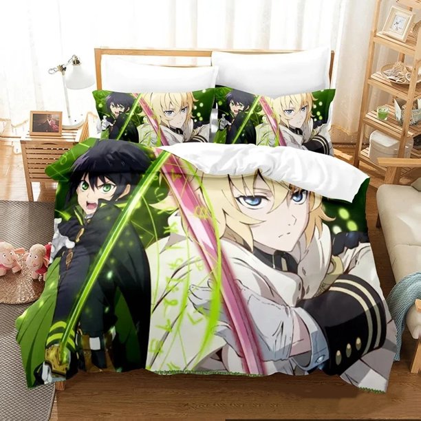 Seraph of the end Bedding Set Boys Girls Duvet Cover Pillowcase Bed boys Adult