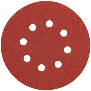 Papel De Lija Dewalt Dw4314 220 Con Gancho Y Bucle De 5 Pulgadas (Paquete De 25)