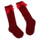 thumbnail image 1 of Baby Girls rodilla calcetines altos Bowknot Toddler Babies calcetines escuela 0-2T rojo, 1 of 5