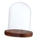 thumbnail image 2 of Campana De Cúpula De Vidrio Con Base De Madera Cubierta De Soporte De Paisaje De Flores Marrón B, 2 of 5